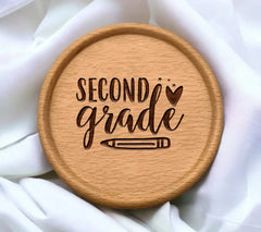 Second Grade SVG - Heart & Pencil Back to School Design SVG