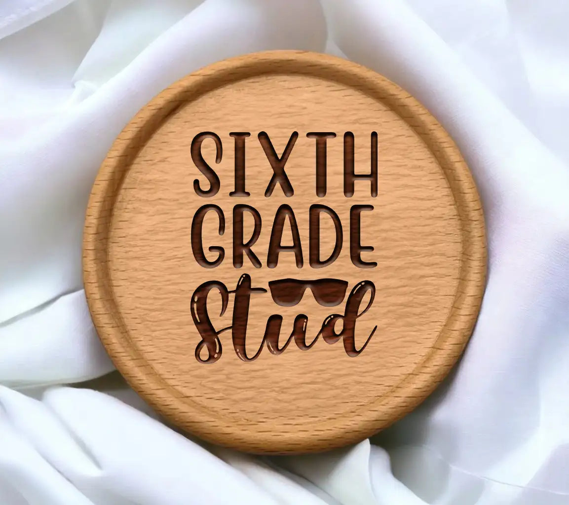 Sixth Grade Stud with Sunglasses SVG - Back to School Design SVG