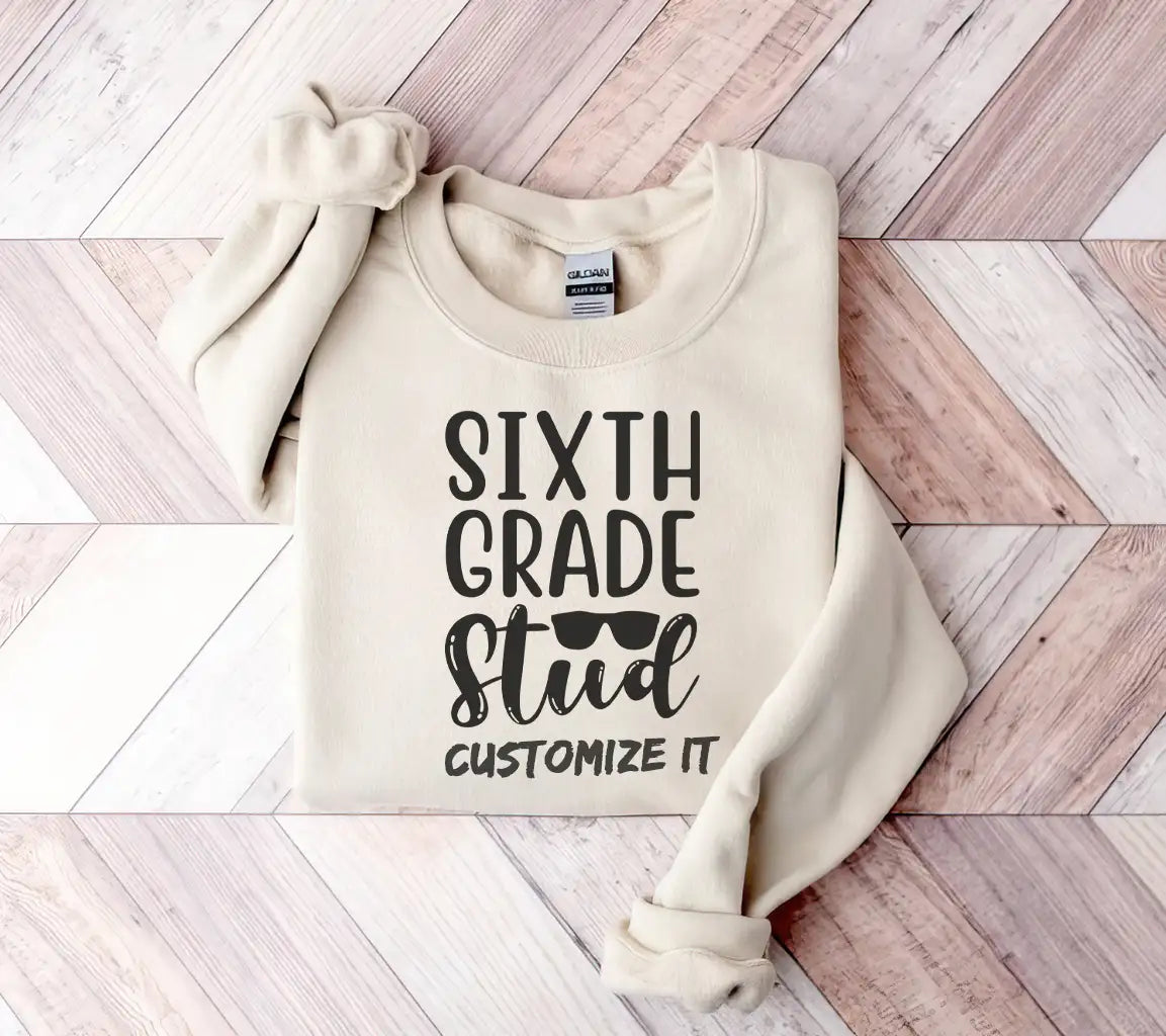 Sixth Grade Stud with Sunglasses SVG - Back to School Design SVG