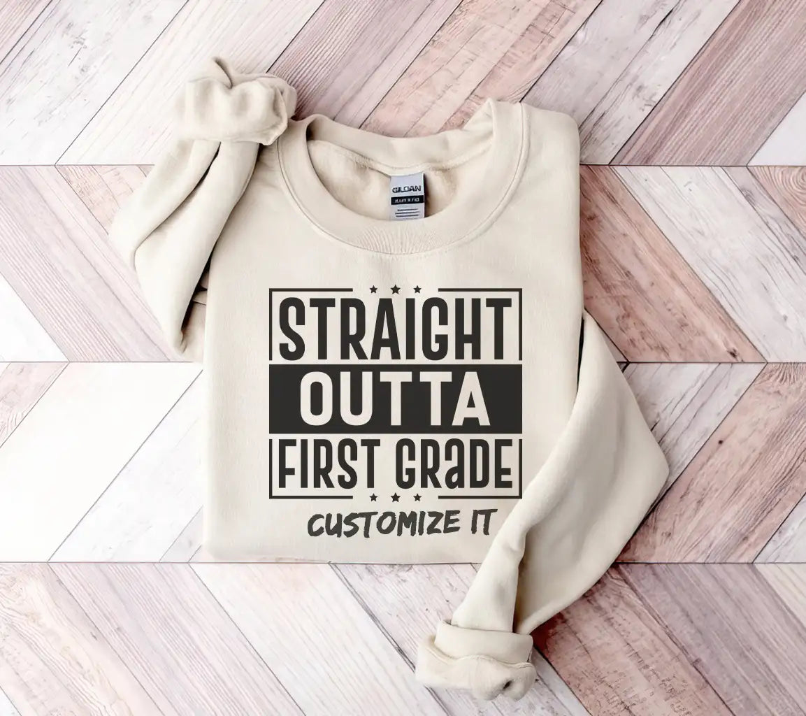 Straight Outta First Grade SVG -  Sign SVG