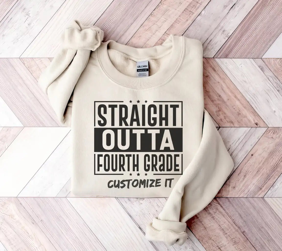 Straight Outta Fourth Grade SVG -  Sign SVG