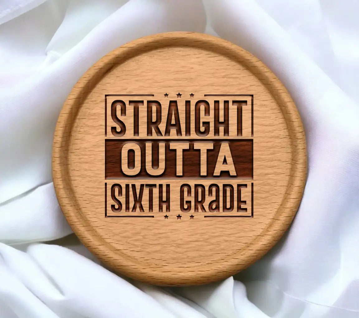 Straight Outta Sixth Grade SVG -  Back to School Sign SVG