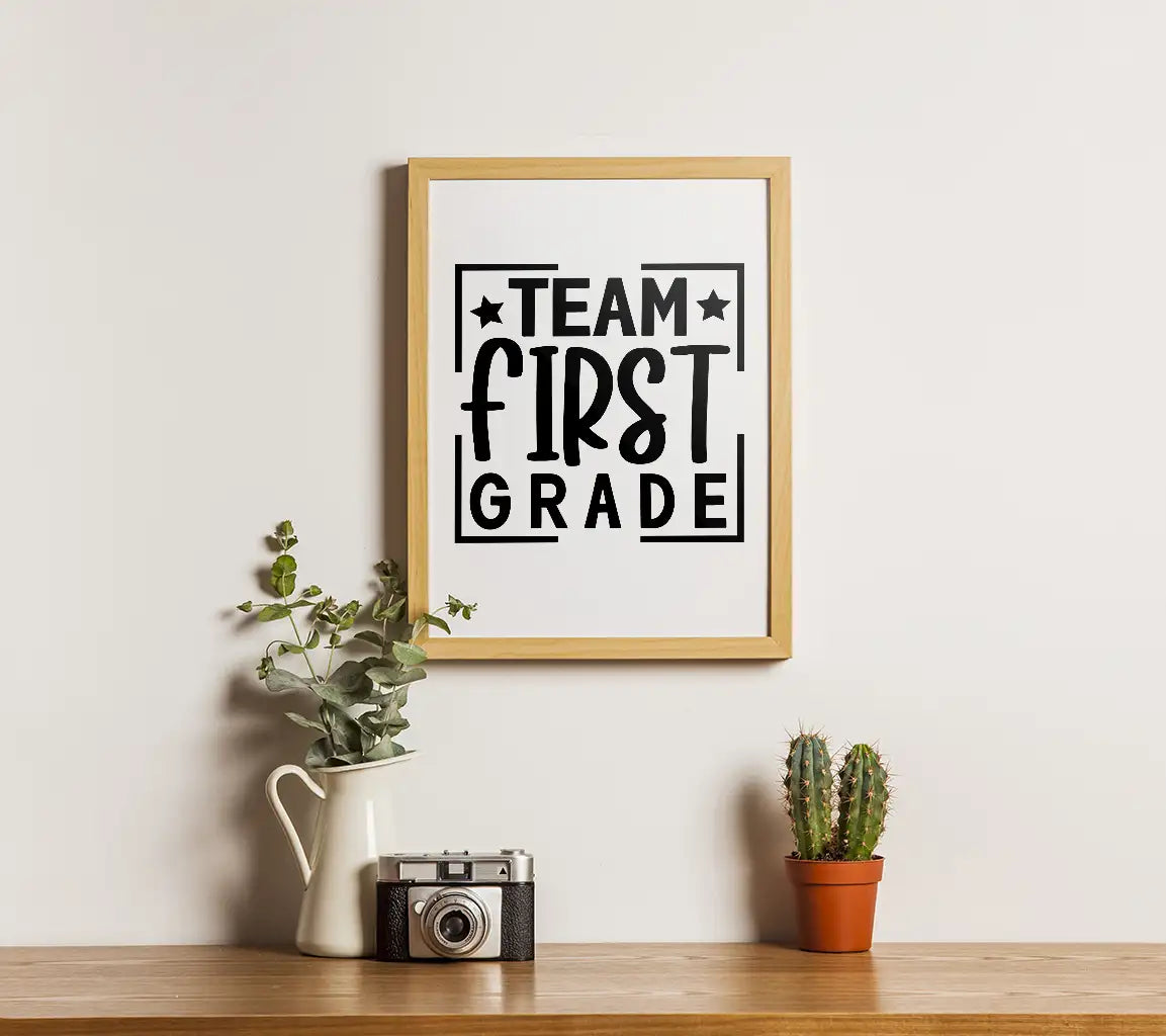 Team First Grade  SVG Logo - Back to School SVG