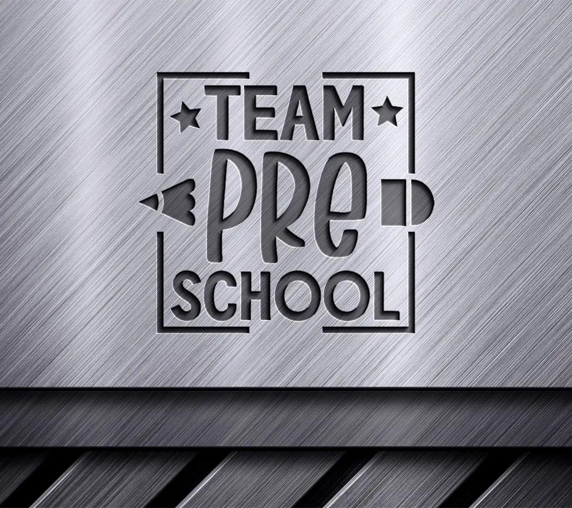  Team Preschool Logo with Pencil SVG - Back to School SVG