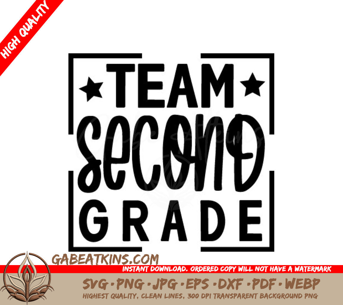 Team Second Grade  Logo SVG - Back to School SVG