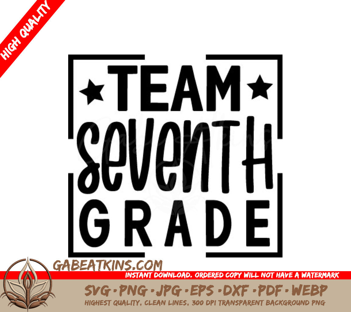 Team Seventh Grade  Logo SVG - Back to School SVG