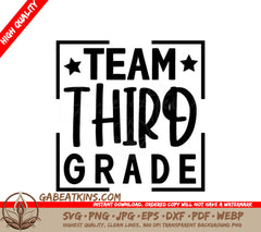 Team Third Grade  Logo SVG - Back to School SVG