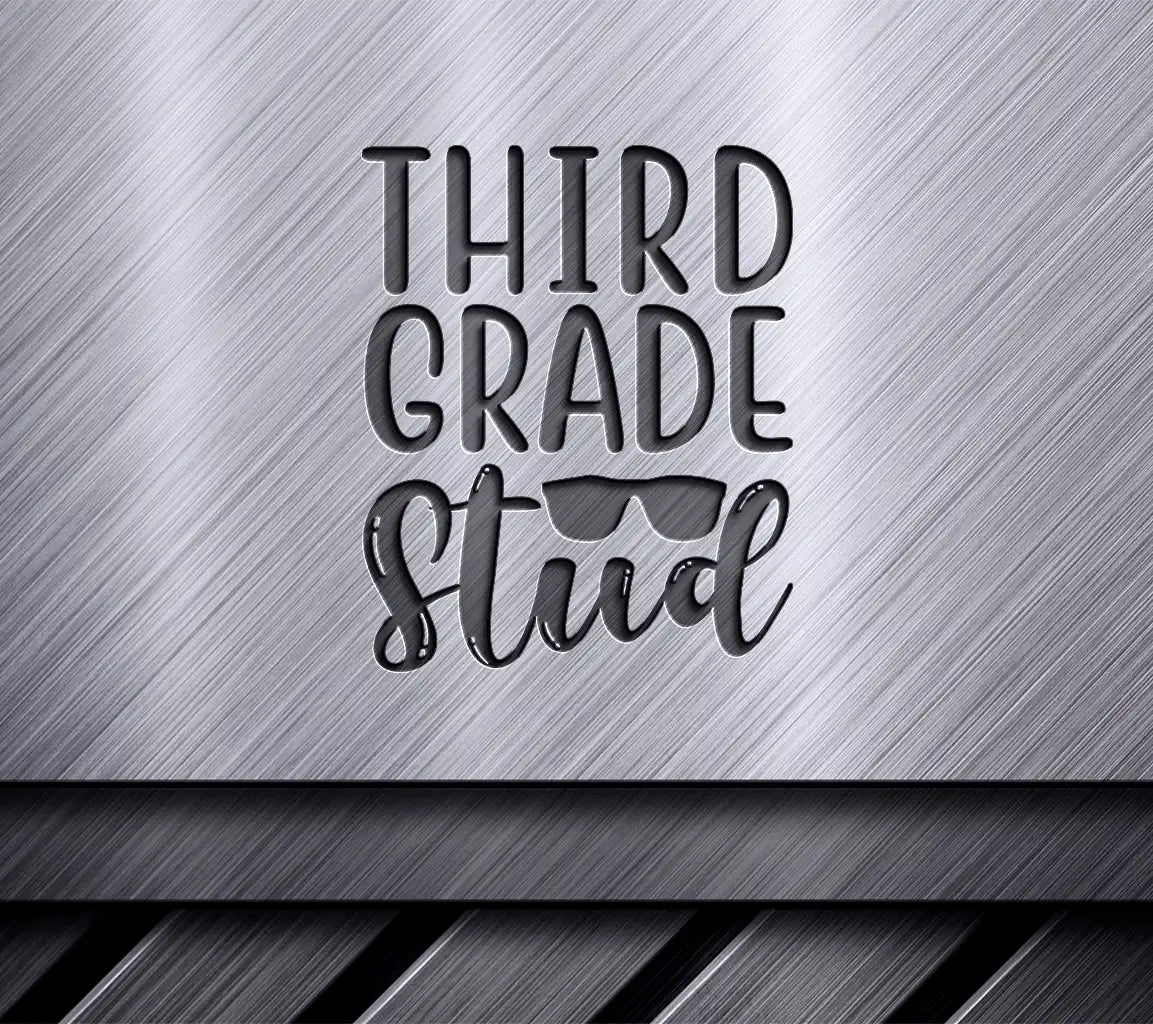 Third Grade Stud Sunglasses SVG - Back to School Design SVG