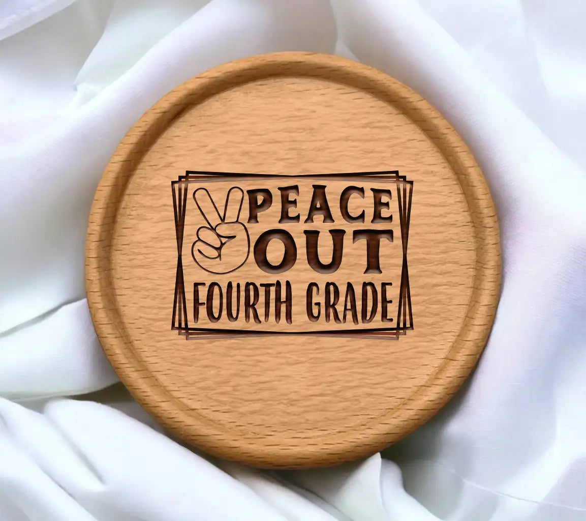 Peace Out Fourth Grade SVG -  Peace Sign Logo SVG