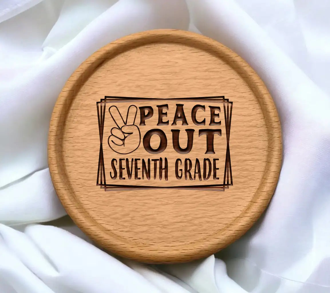 Peace Out 7th Grade SVG -  Peace Sign Logo SVG