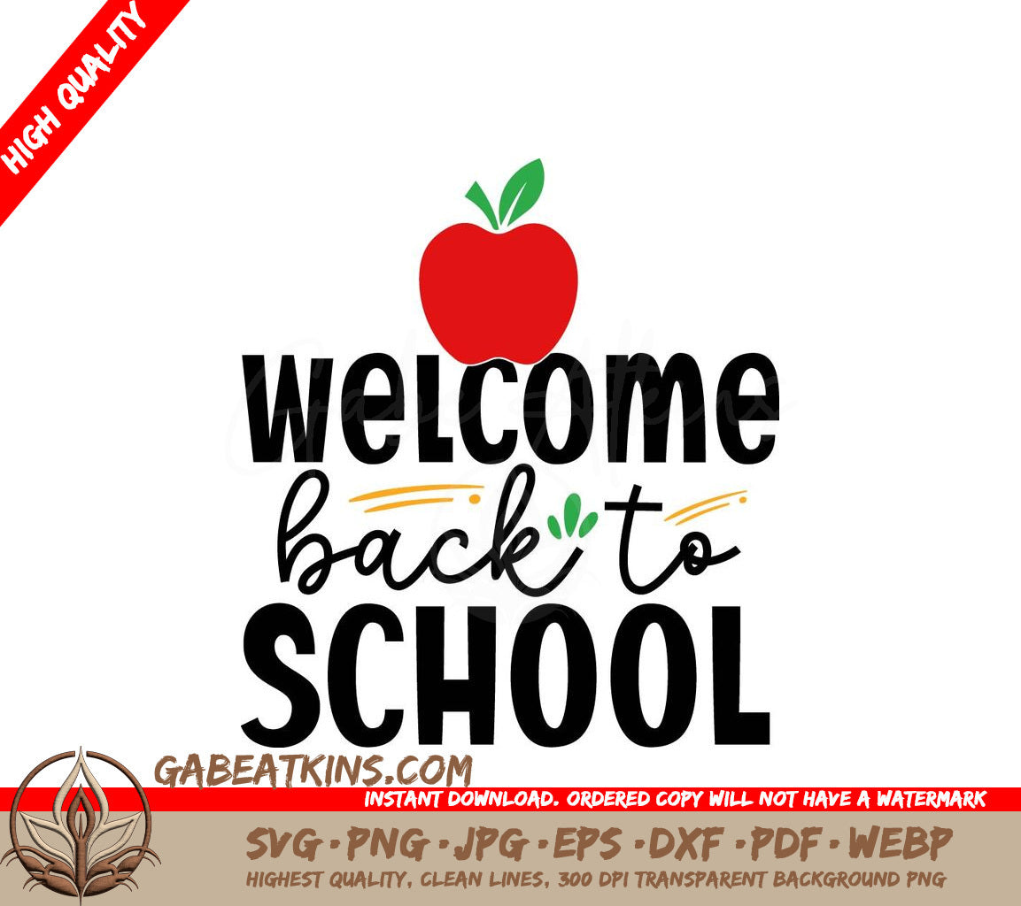 Welcome Back to School Apple SVG Cut File SVG