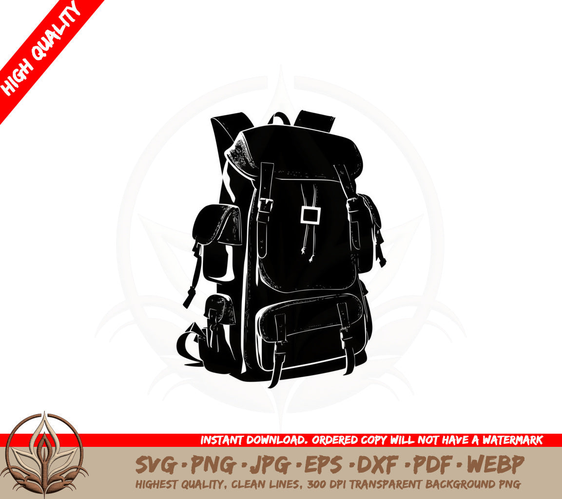 Backpack SVG PNG JPG AI PDF DXF EPS and WebP - Digital Download  