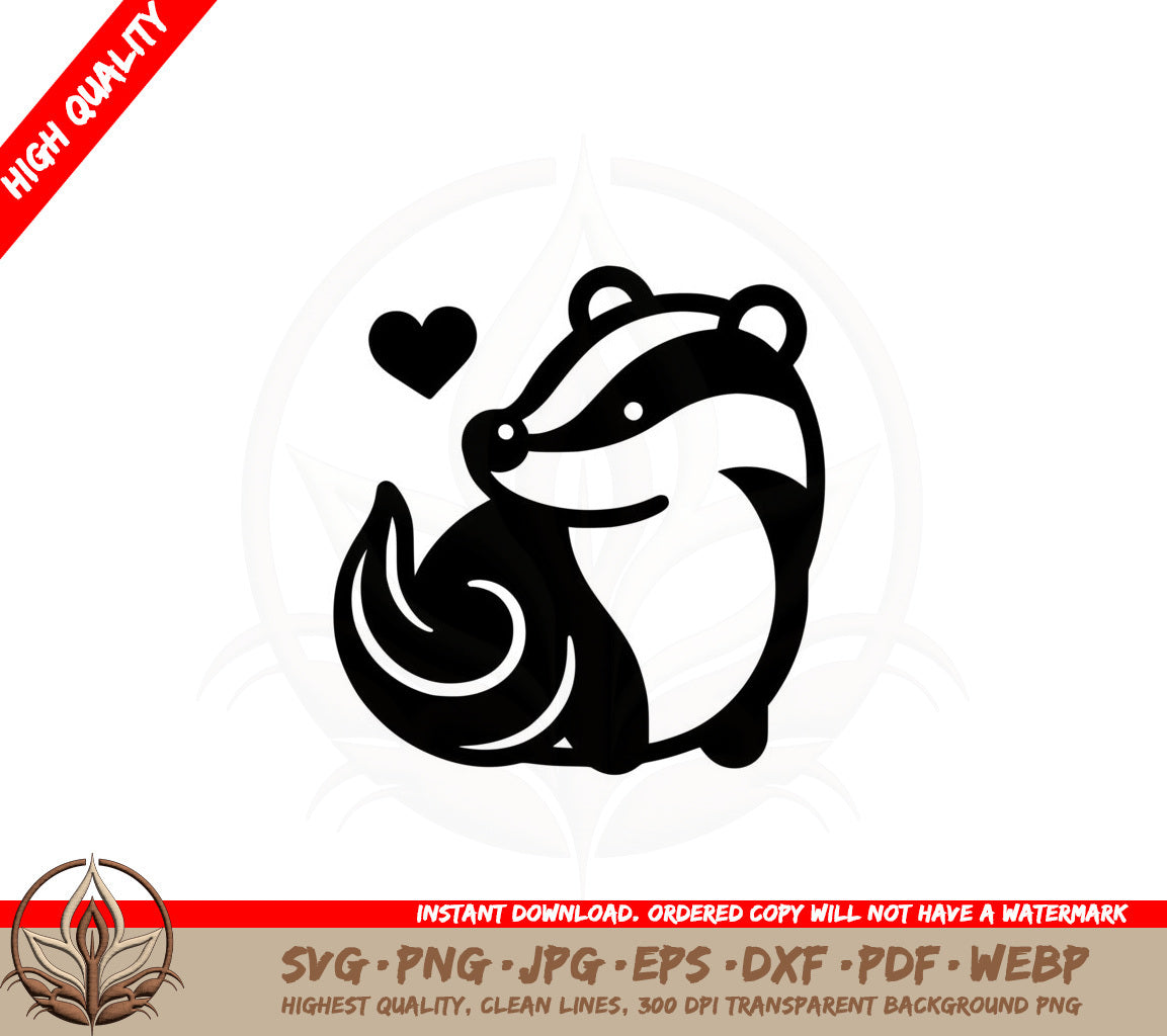 Badger Affection SVG Cut File Download 