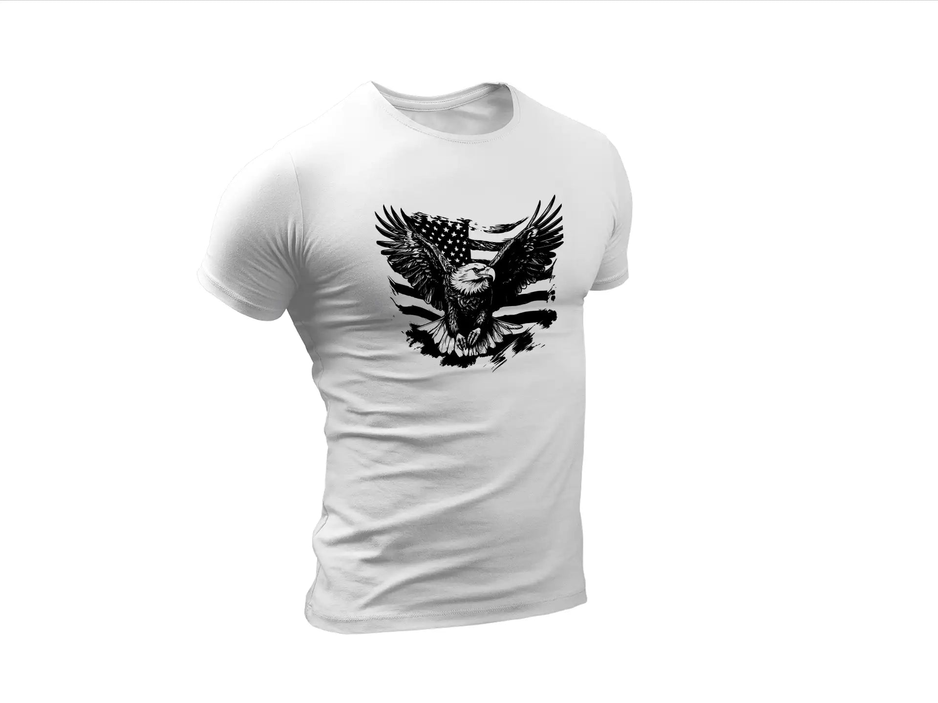 Bald Eagle & American Flag SVG - Patriotic Soaring Design SVG