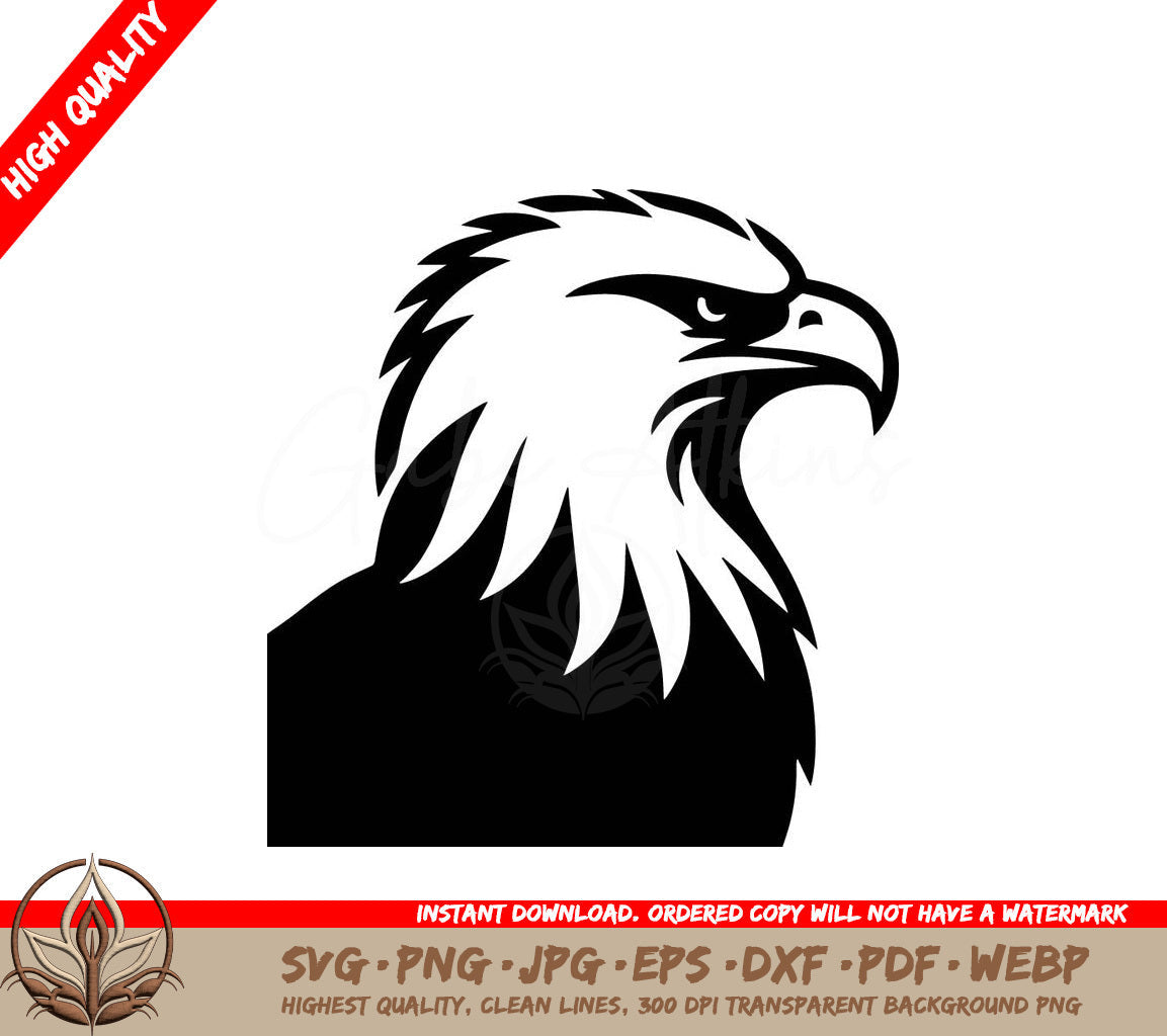 Bald Eagle Bird Simple and Clean Logo Icon SVG 