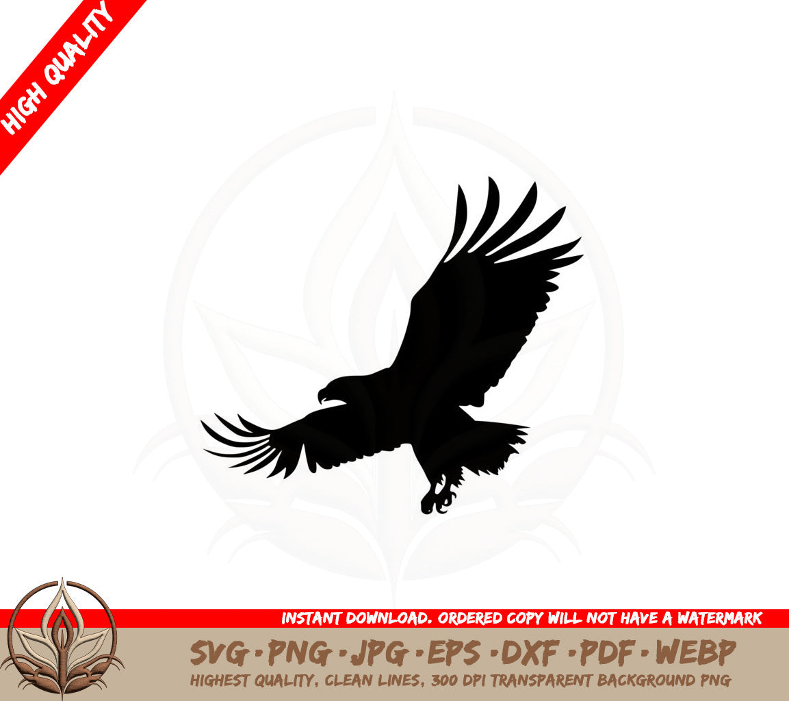 Bald Eagle Silhouette SVG PNG JPG AI PDF DXF EPS  WebP - Digital Download 