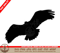 A Silhouette Of An Eagle Is Available For Instant Download