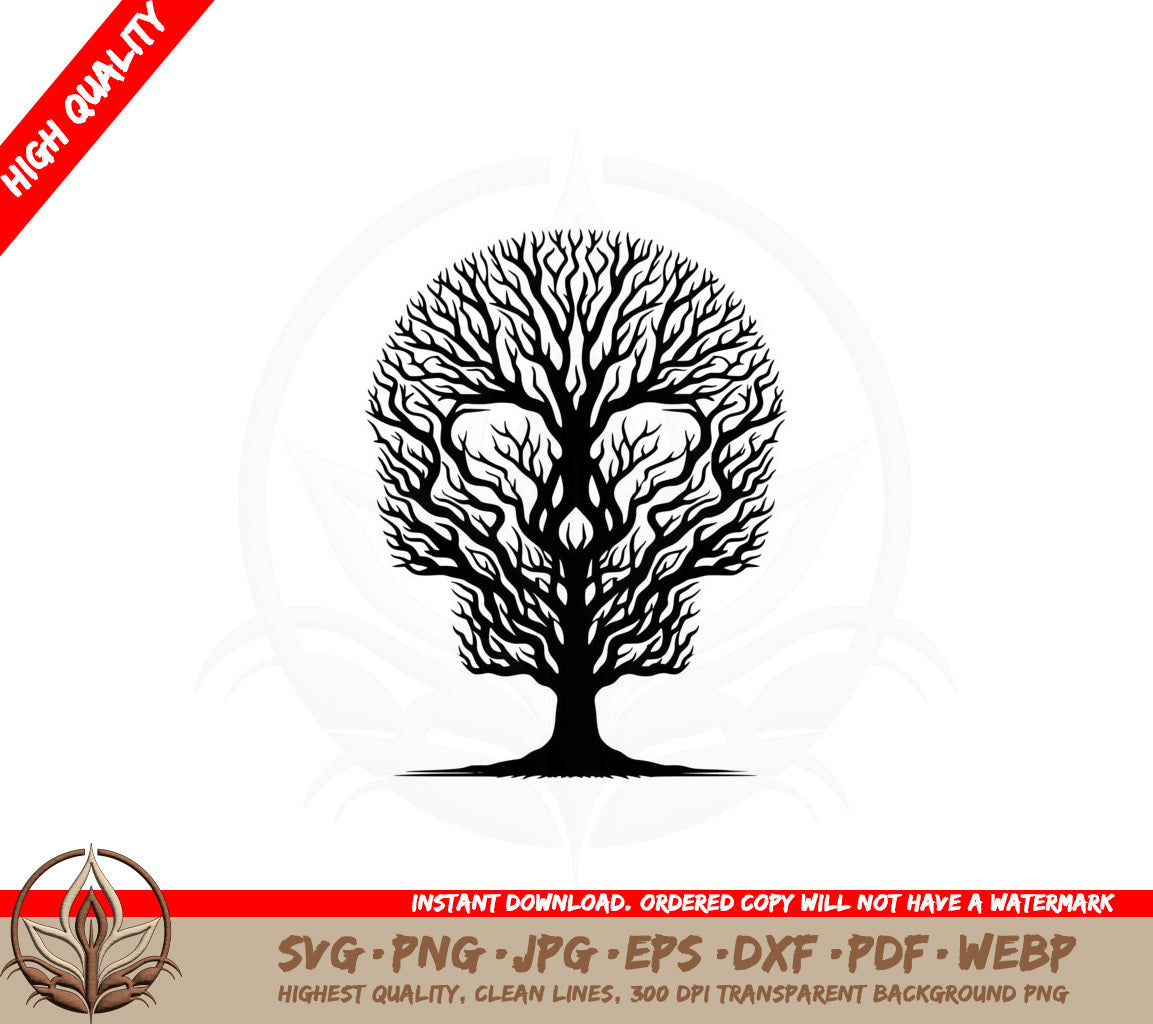 Bare Skull Tree SVG 