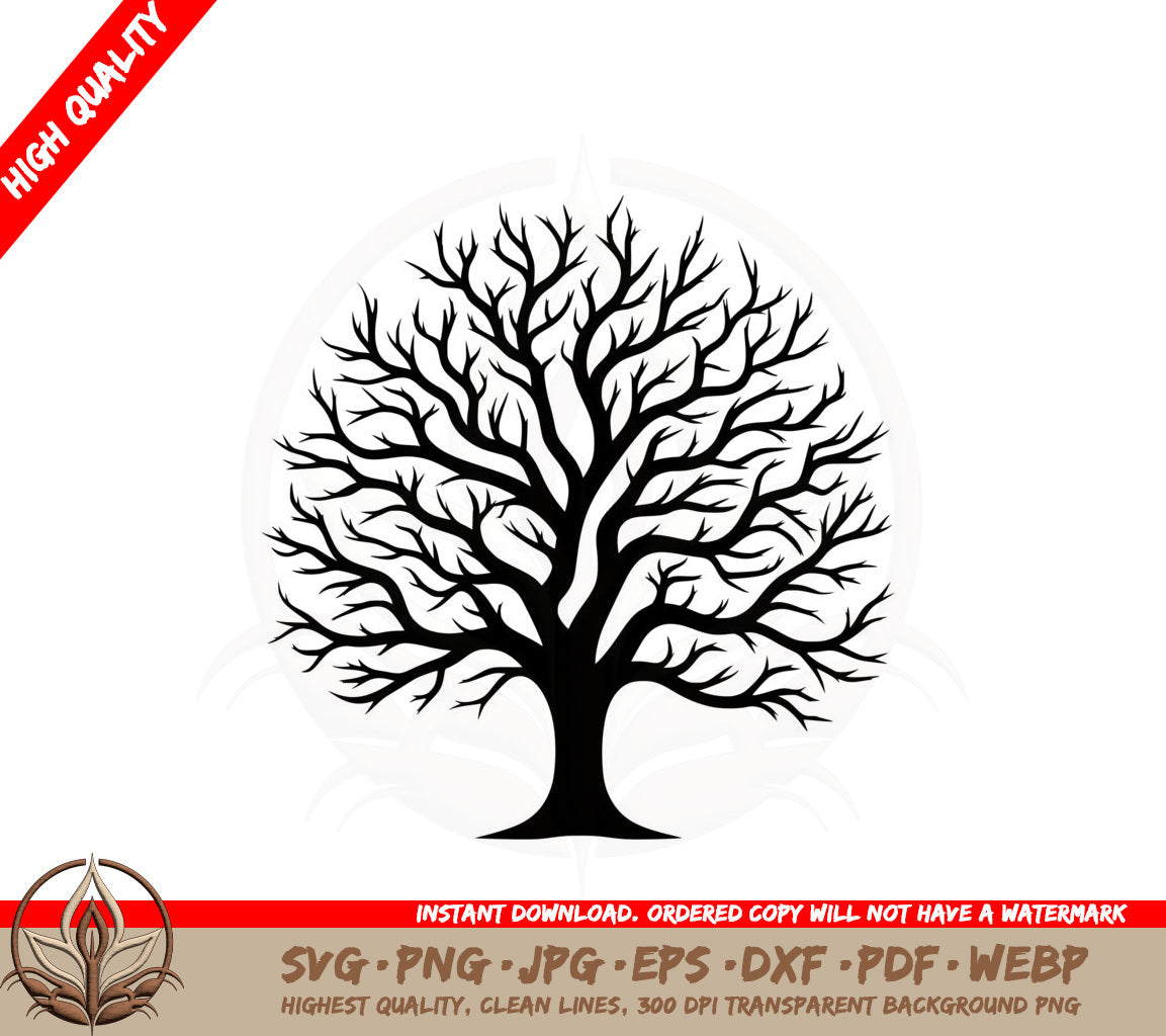 Barren Tree SVG PNG JPG AI PDF DXF EPS and WebP Digital Download 