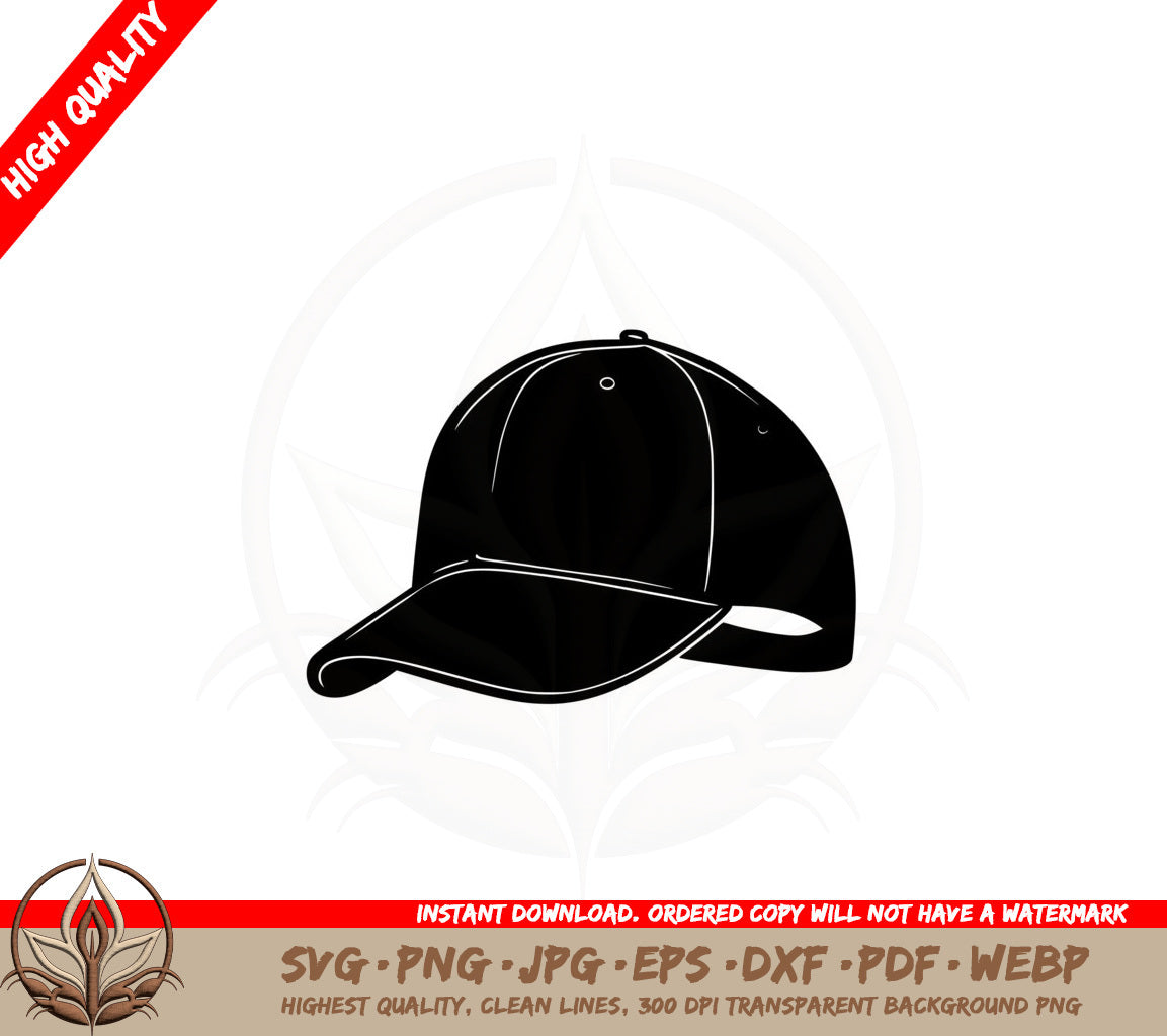 Baseball Cap SVG - Digital Design for Cricut Silhouette and other cutting machines 