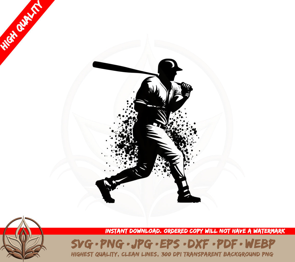 Baseball Player SVG PNG JPG AI PDF DXF EPS and WebP - Digital Download  