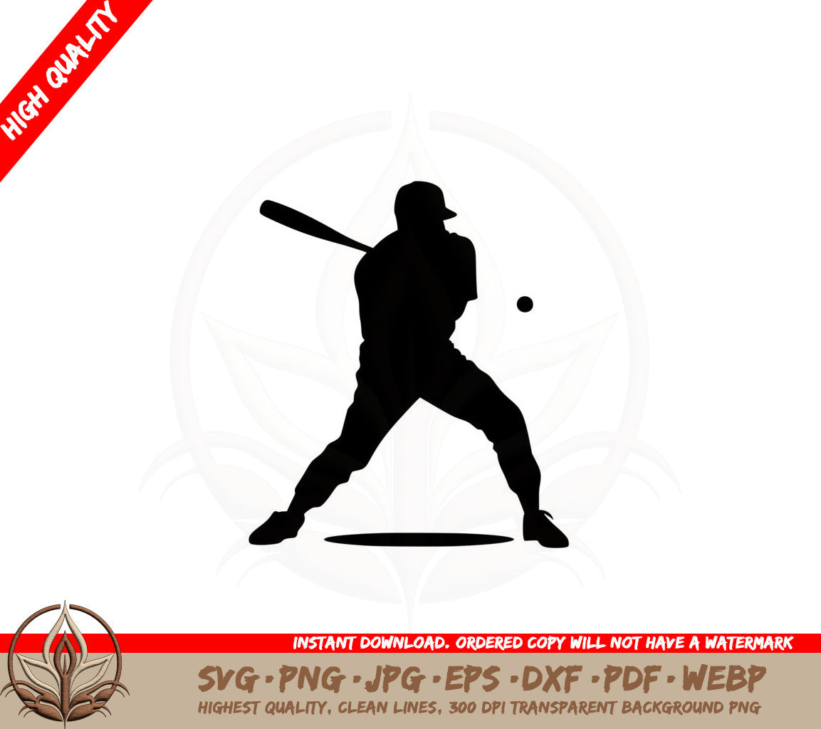 Baseball Swing SVG Cut File Design Download 