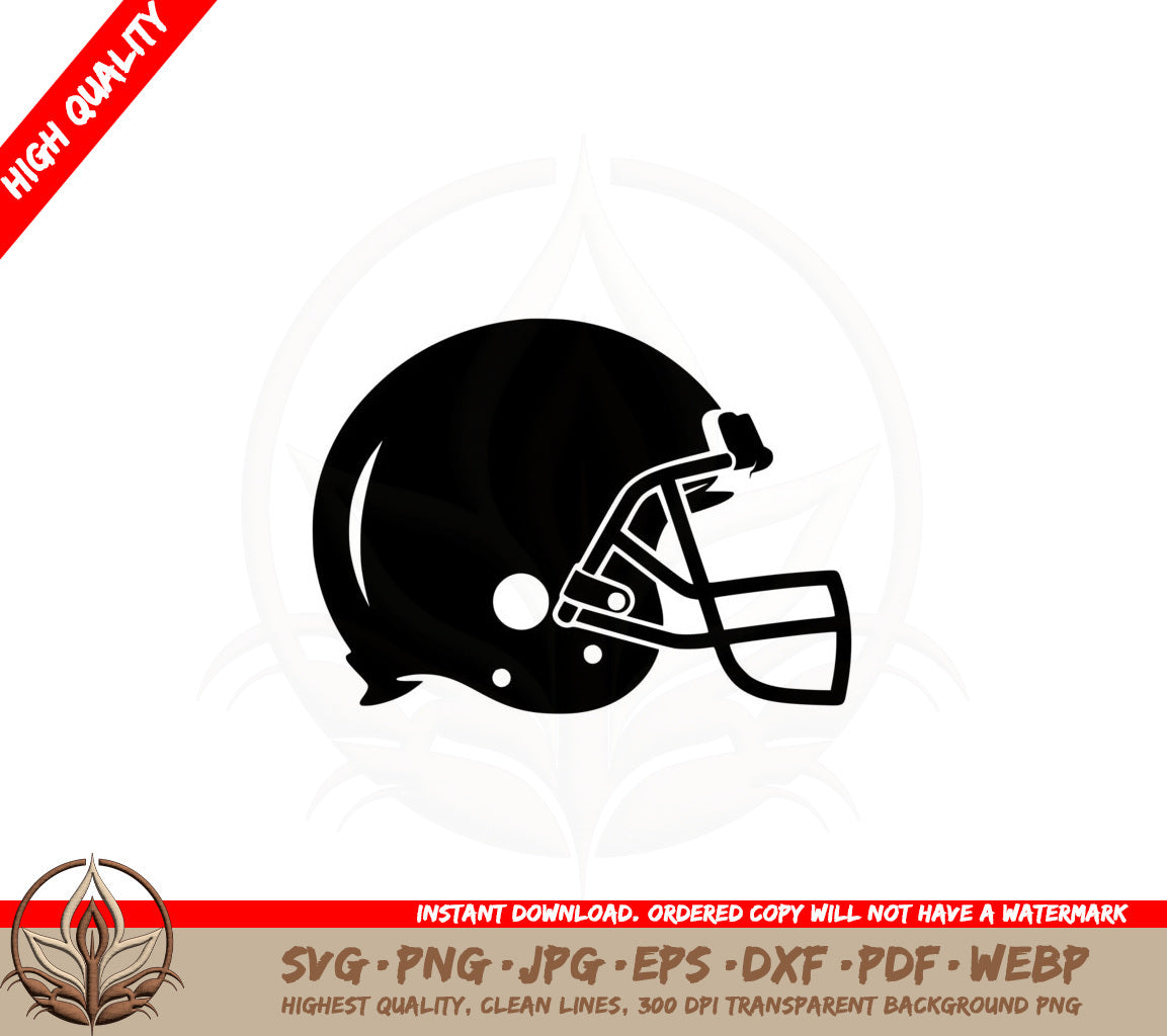 Basic Football Helmet SVG PNG JPG AI PDF DXF EPS and WebP Digital Download 