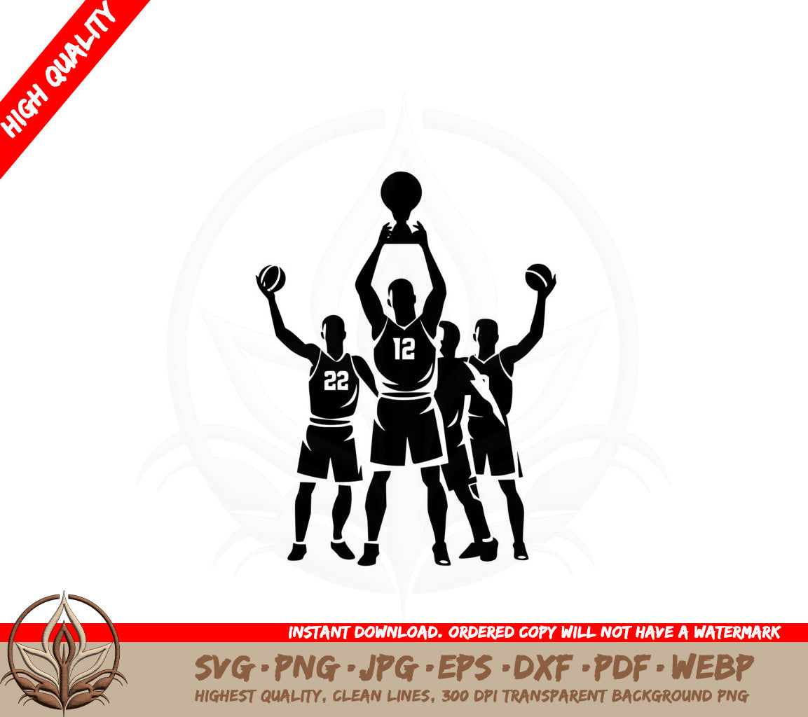 Basketball Winning Team SVG Cut File Design 