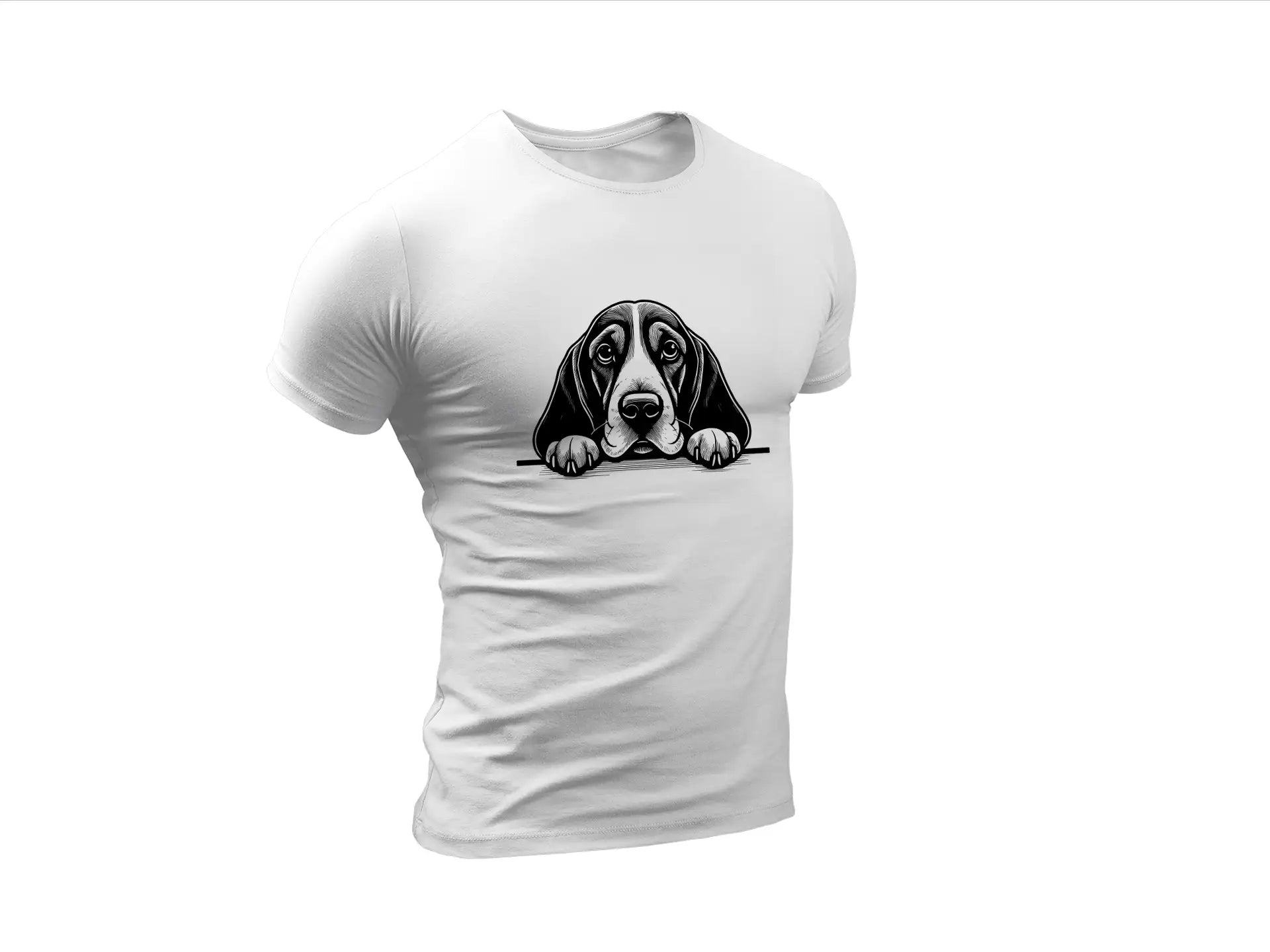 Basset Hound SVG -  Drawing, Paws Forward SVG