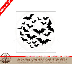 Bat Colony SVG Cut File Download 