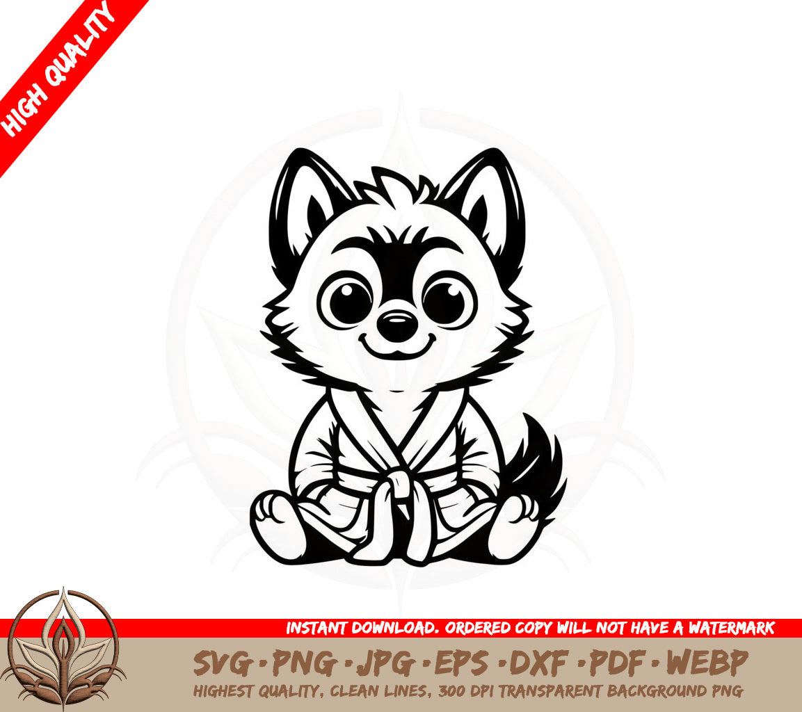 Bathrobe Wolf SVG PNG JPG AI PDF DXF EPS  WebP - Digital Download 