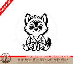 Bathrobe Wolf SVG PNG JPG AI PDF DXF EPS  WebP - Digital Download 