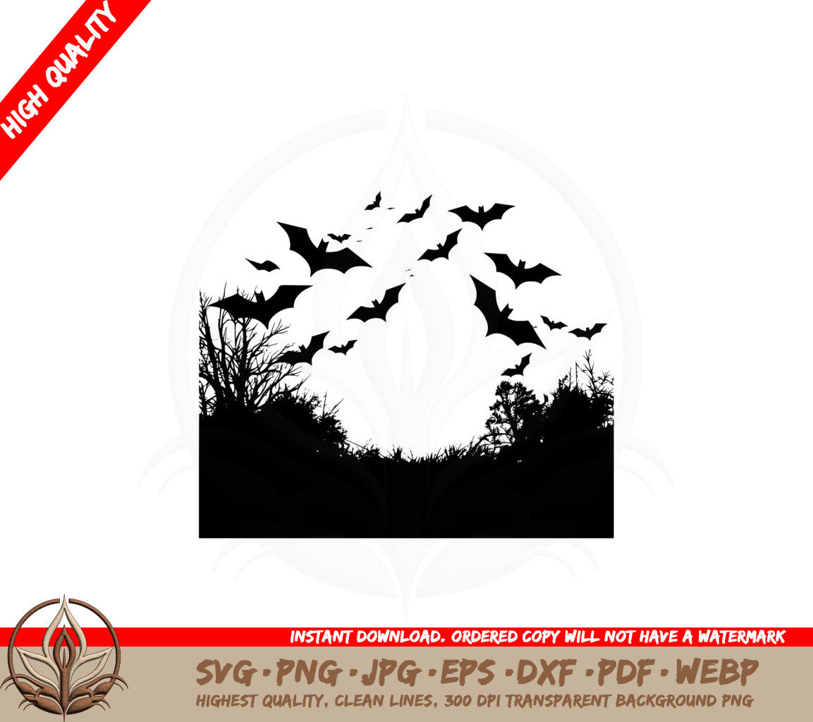 Bats Flying SVG