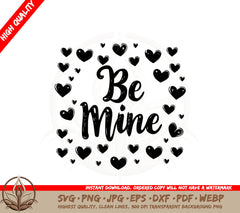 Be Mine Hearts SVG PNG JPG AI PDF DXF EPS and WebP - Digital Download 