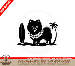 Beach Pomeranian Party SVG 