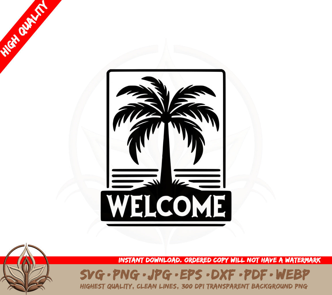 Beach Welcome SVG Cut File 