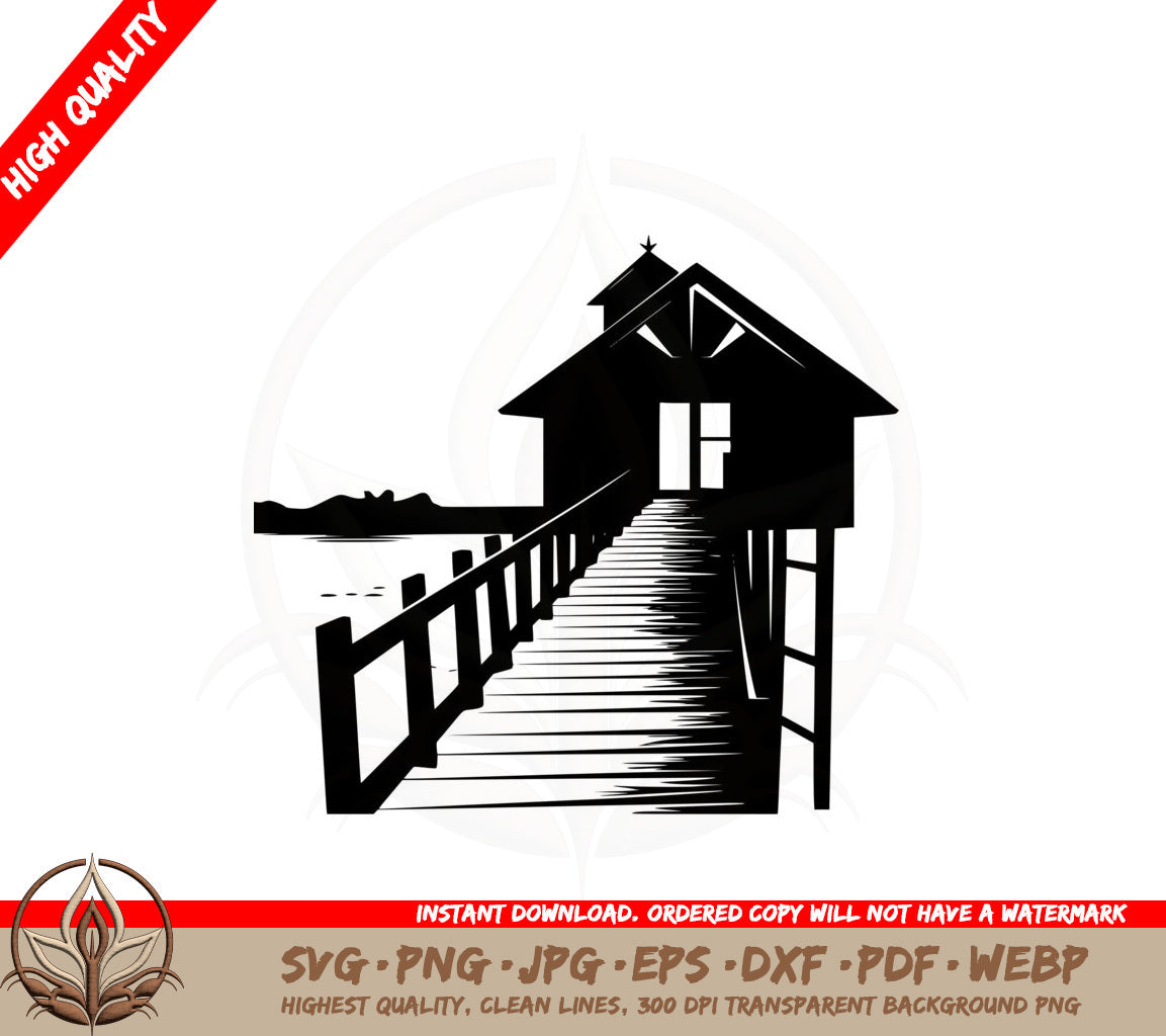 Beachfront Bungalow SVG PNG JPG AI PDF DXF EPS  WebP Download 