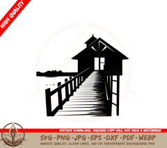 Beachfront Bungalow SVG PNG JPG AI PDF DXF EPS  WebP Download 