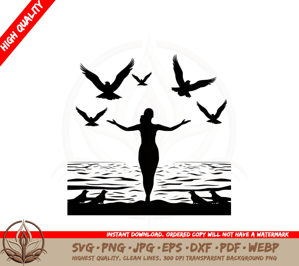 Beachside Bird Whisperer SVG 