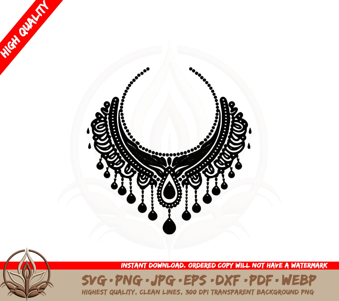 Beaded Necklace SVG Cut File 