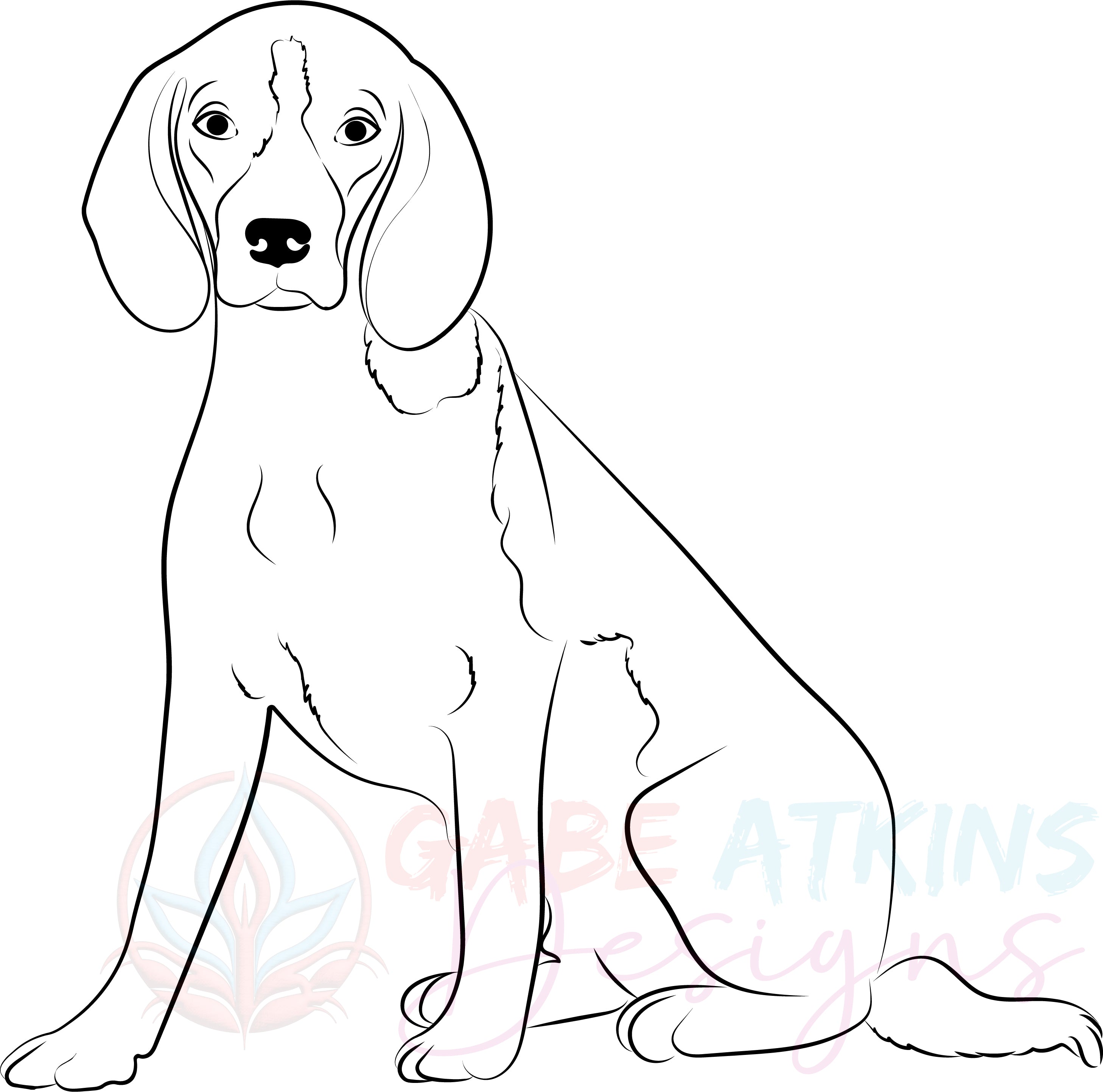 Beagle Dog SVG Silhouette Outlines Clipart Bundle | Vector Graphics |  | SVG, PNG, EPS, DFX, JPG, PDF, WEBP Instant Download Digital File