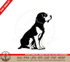 Beagle SVG Cut File  Beagle Silhouette  Beagle Clipart  Beagle Cricut Designs  Beagle Vector Image  Instant Download SVG 