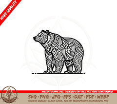 Bear Maze - Digital Download SVG 