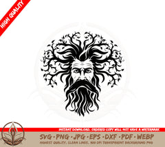 Bearded Forest Tree SVG PNG JPG AI PDF DXF EPS  WebP 