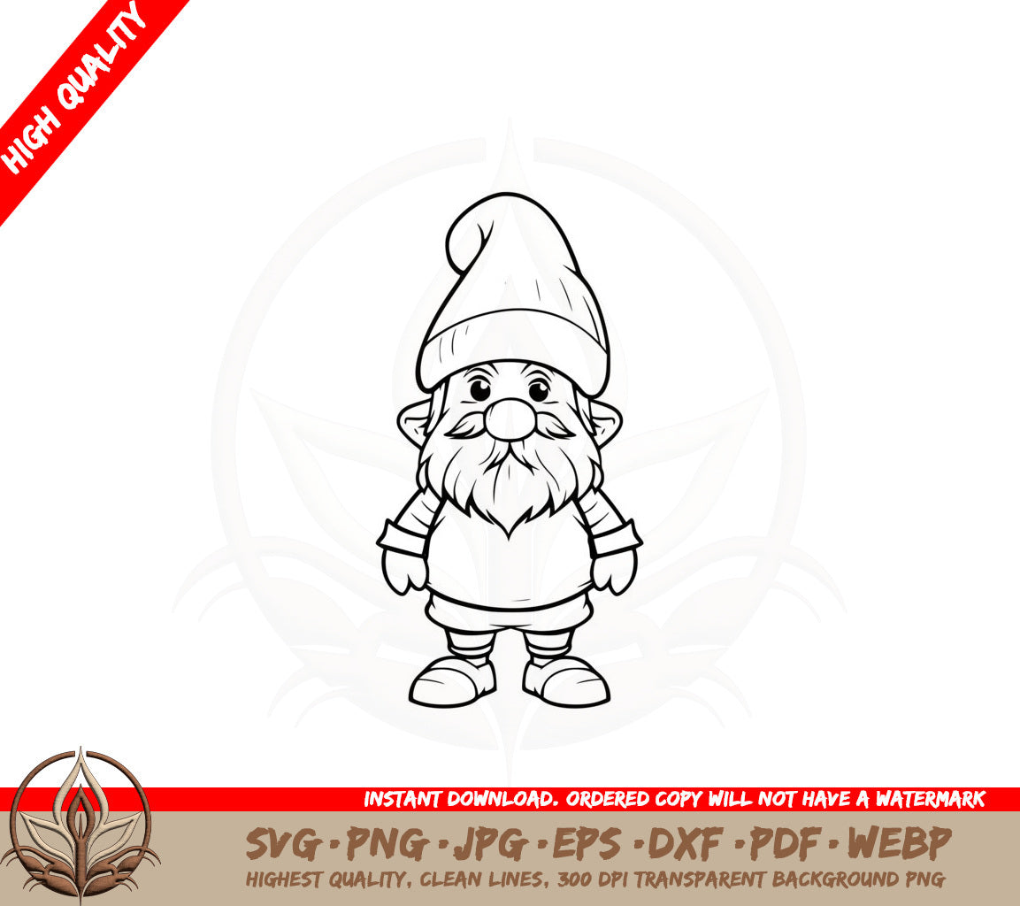 Bearded Garden Watcher SVG Cut File Download 