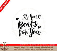 Beating Heart Note SVG 