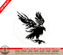 Beautiful Abstract Eagle SVG Cut File Design Download 