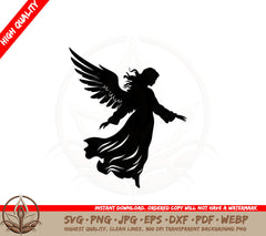 Beautiful Angel SVG PNG JPG AI PDF DXF EPS  WebP - Digital Download 