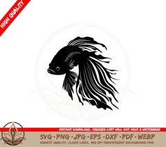 Beautiful Betta Fish SVG PNG JPG AI PDF DXF EPS  WebP - Digital Download 