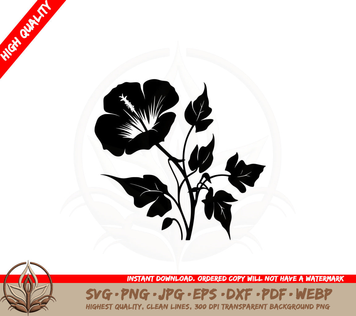 Beautiful Blooming Flower SVG PNG JPG AI PDF DXF EPS and WebP - Digital Download 